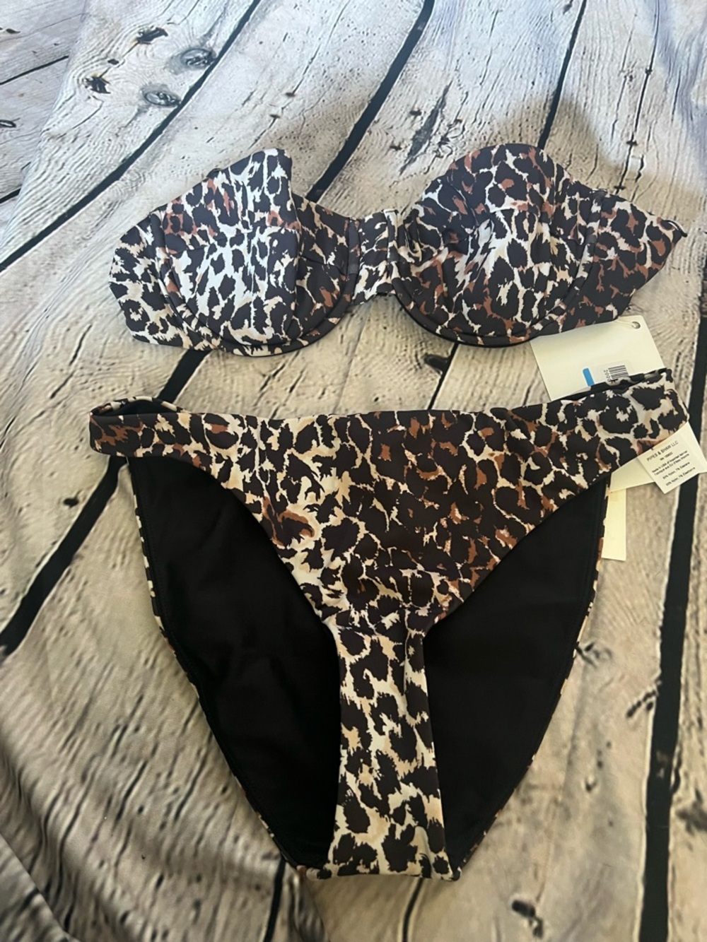 Veronica Beard leopard 2 pc bathing suit